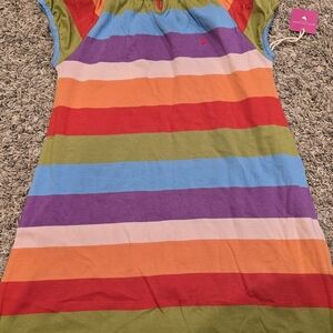 Pink Chicken Multicolor Striped Kids Casual Dress